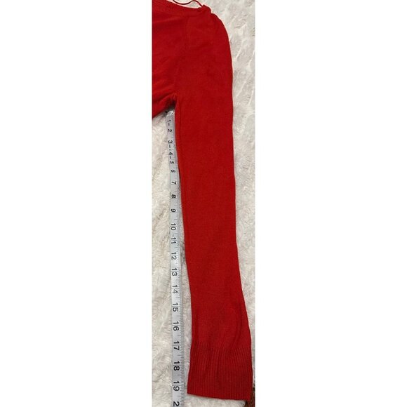 Kohl's APT. 9 Stretch Red Pleated Raglan Pullover Sweater Acrylic Women Size L - Picture 8 of 16